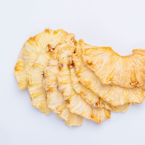 top-view-dried-pineapple-slices-isolated-white-background